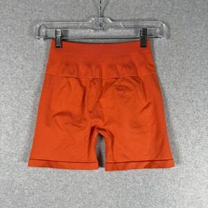 Celer shorts womens XS orange workout pull on seamless